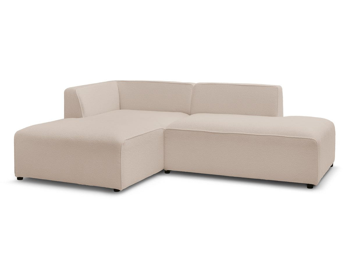 Hjørnesofa MEGEVE i bouclé-stoff