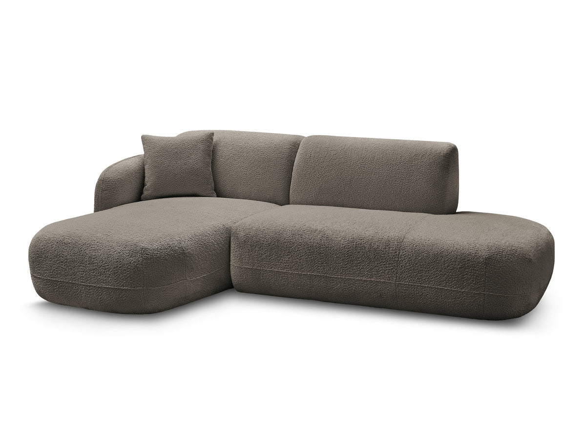 Modulær hjørnesofa ANDA med 1 sjeselong og 1 sittemodul sidebord
