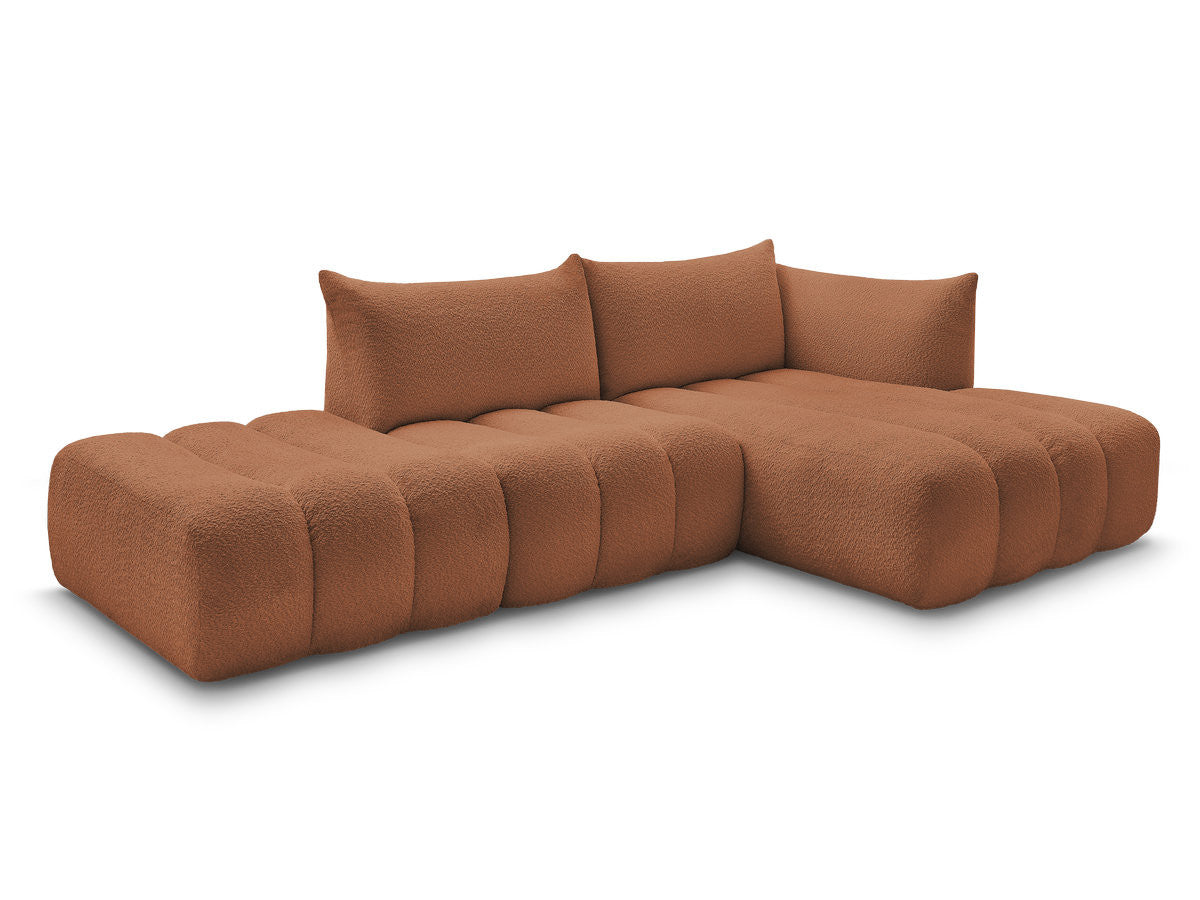 Modulær hjørnesofa AZRA i bouclé-stoff