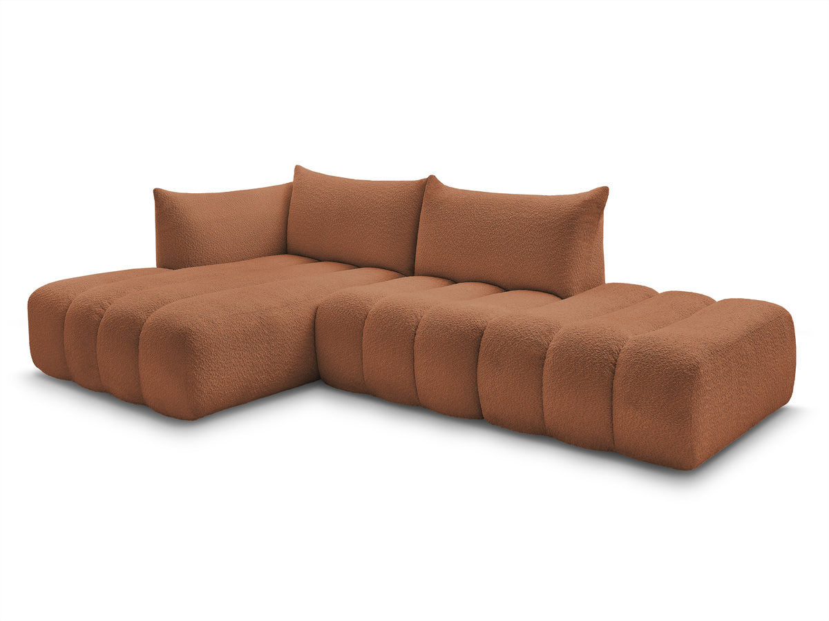 Modulær hjørnesofa AZRA i bouclé-stoff