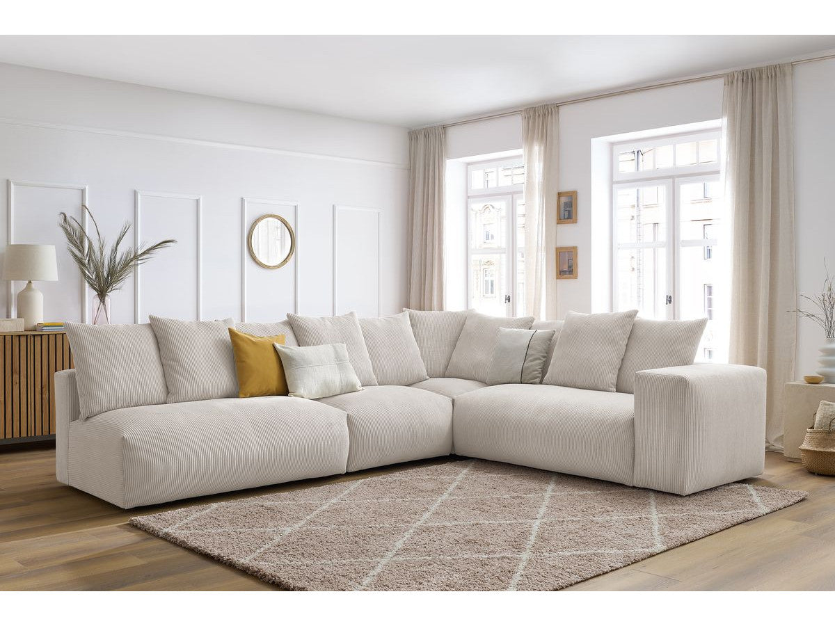 Modulær hjørnesofa VOLTAIRE med 2 sittemoduler 2-seter, 1 hjørne og 1 sittemodul 1-seter