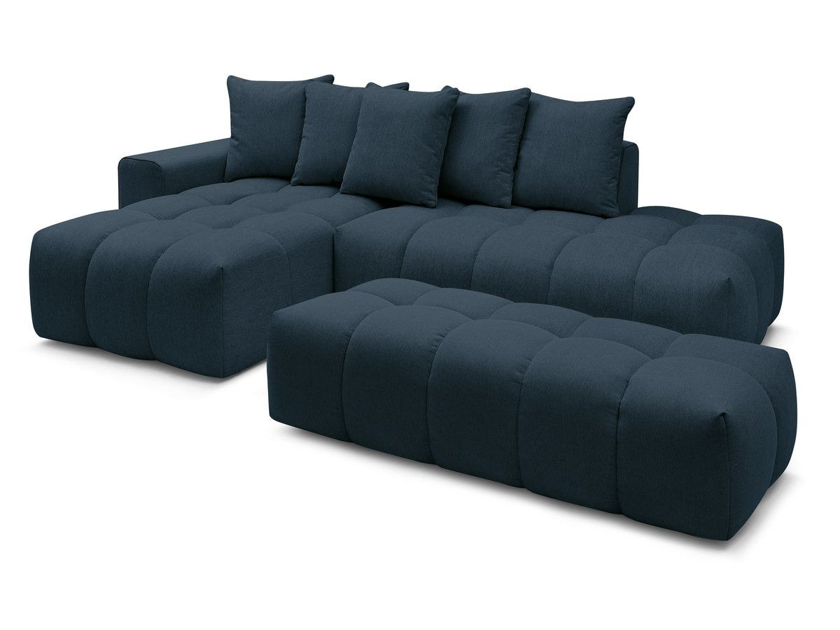 Hjørnesofa MONT-BLANC i stoff med puff