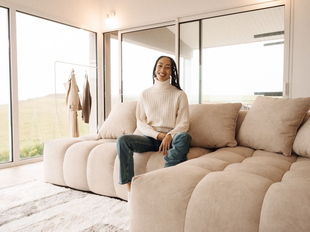 Hjørnesofa MONT-BLANC fløyel