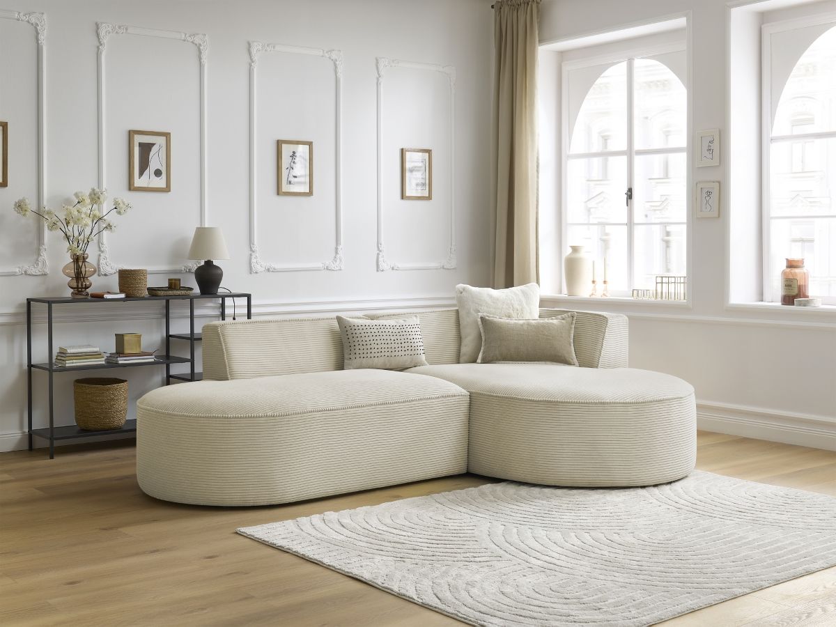 Hjørnesofa ROUSSEAU i kordfløyel
