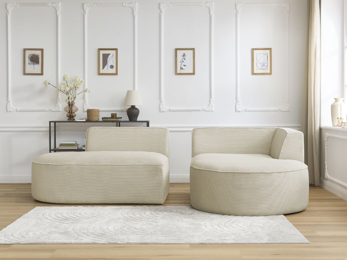 Hjørnesofa ROUSSEAU i kordfløyel