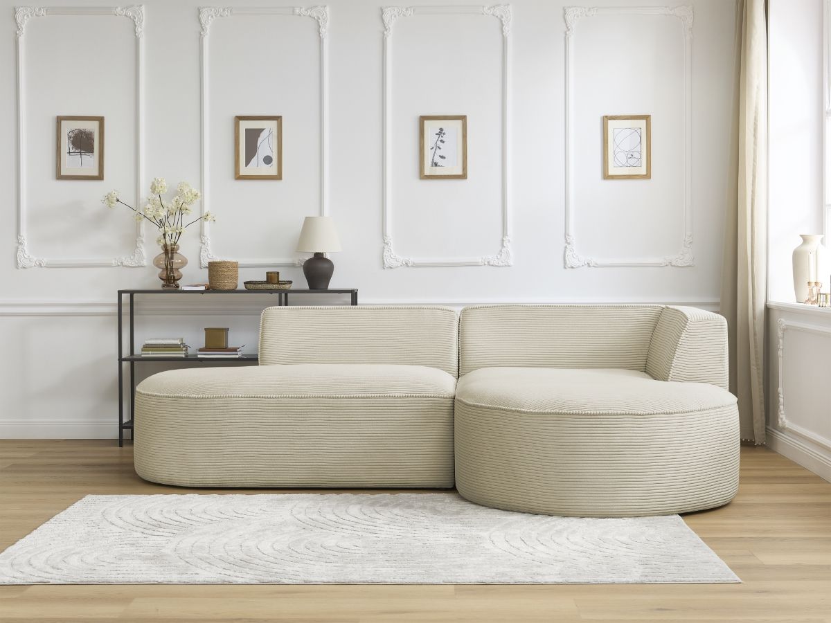 Hjørnesofa ROUSSEAU i kordfløyel