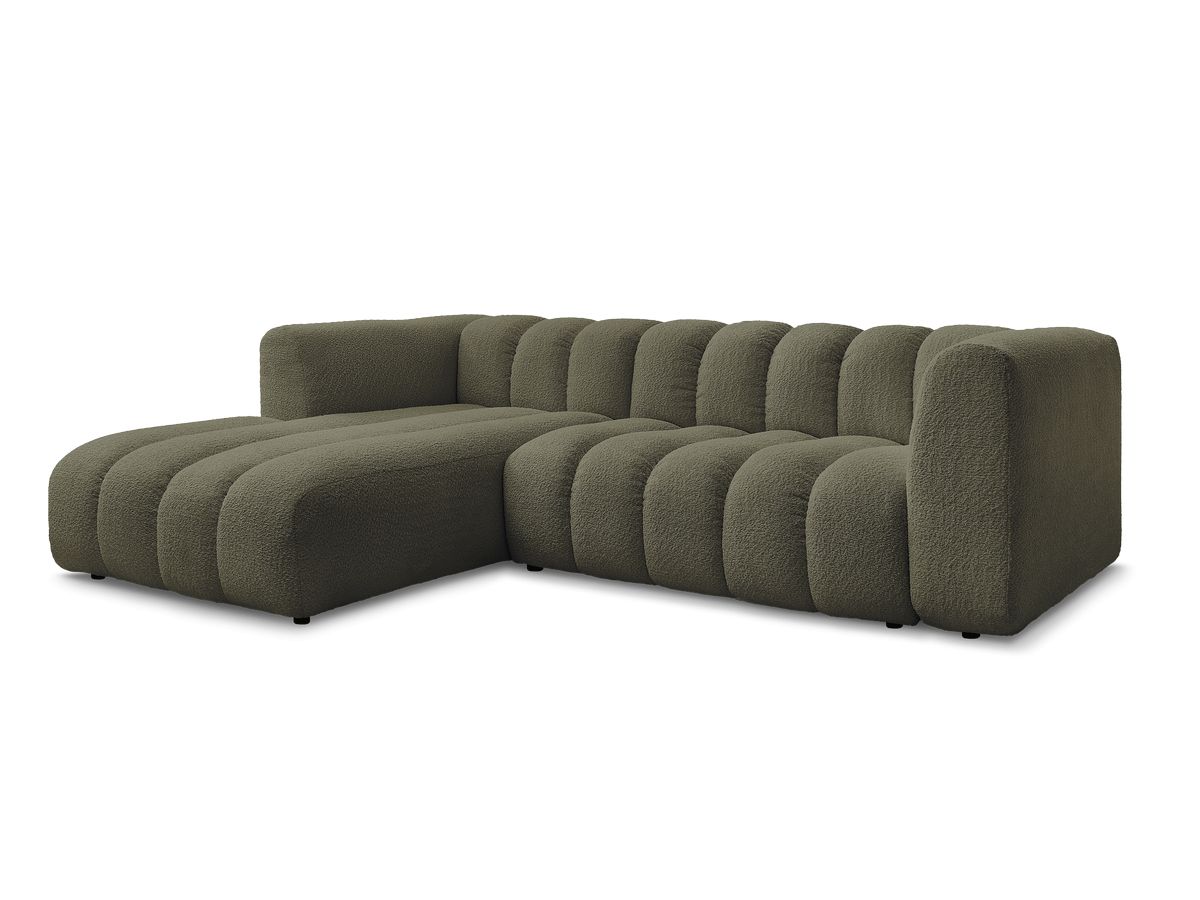 Hjørnesofa TALIA i bouclé-stoff