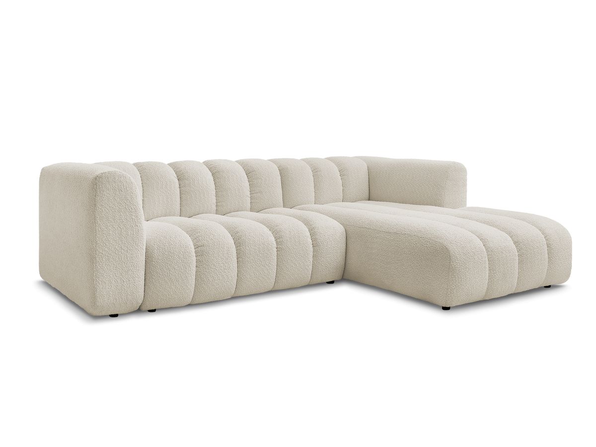 Hjørnesofa TALIA i bouclé-stoff