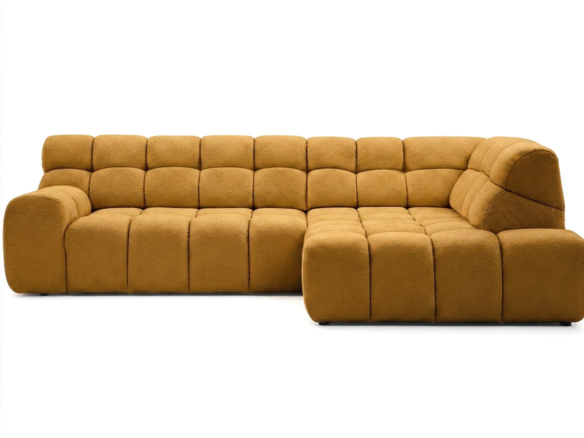 L-sovesofa justerbar sits elektrisk ANDRE i teksturert stoff
