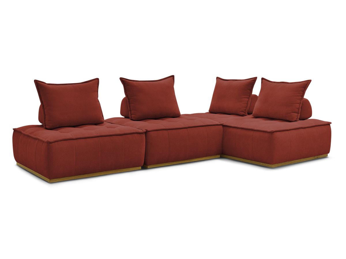 Modulær hjørnesofa ELISA med 2 sittemoduler 1-seter og 1 sittemodul 2-seter