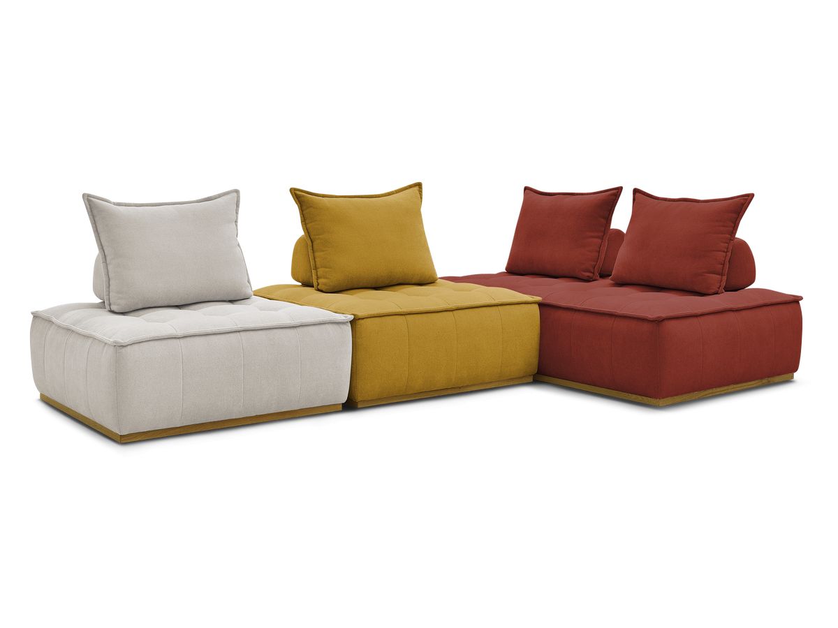 Modulær hjørnesofa ELISA med 2 sittemoduler 1-seter og 1 sittemodul 2-seter