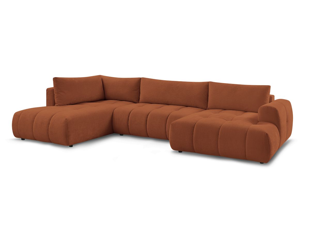 U-sovesofa FUJI i glatt stoff