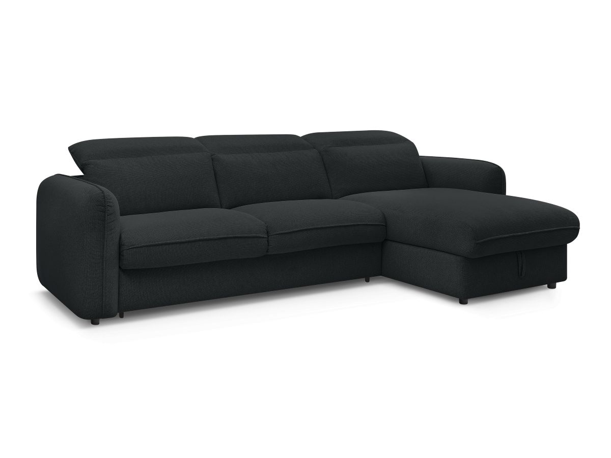 Vendbar hjørnesofa med sovefunksjon og hurtigåpning med oppbevaring ACHILLE