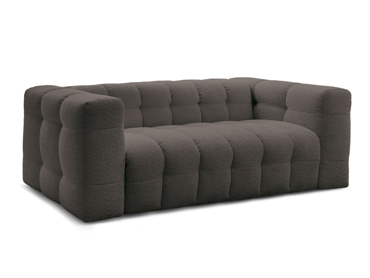 Rett sovesofa med hurtigåpning 3-seter CLOUD i bouclé-stoff