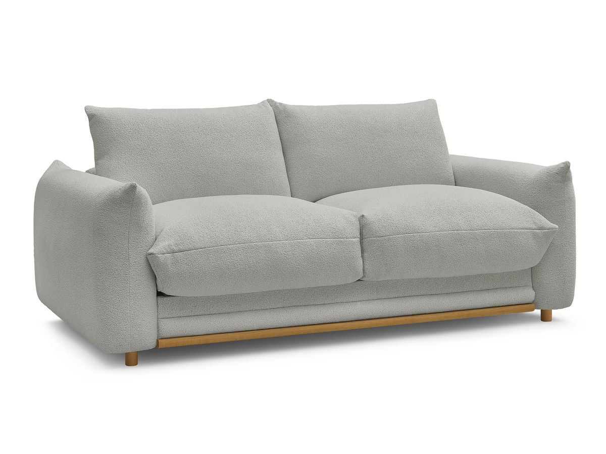 Rett sovesofa 3-seter ERNEST i bouclé-stoff
