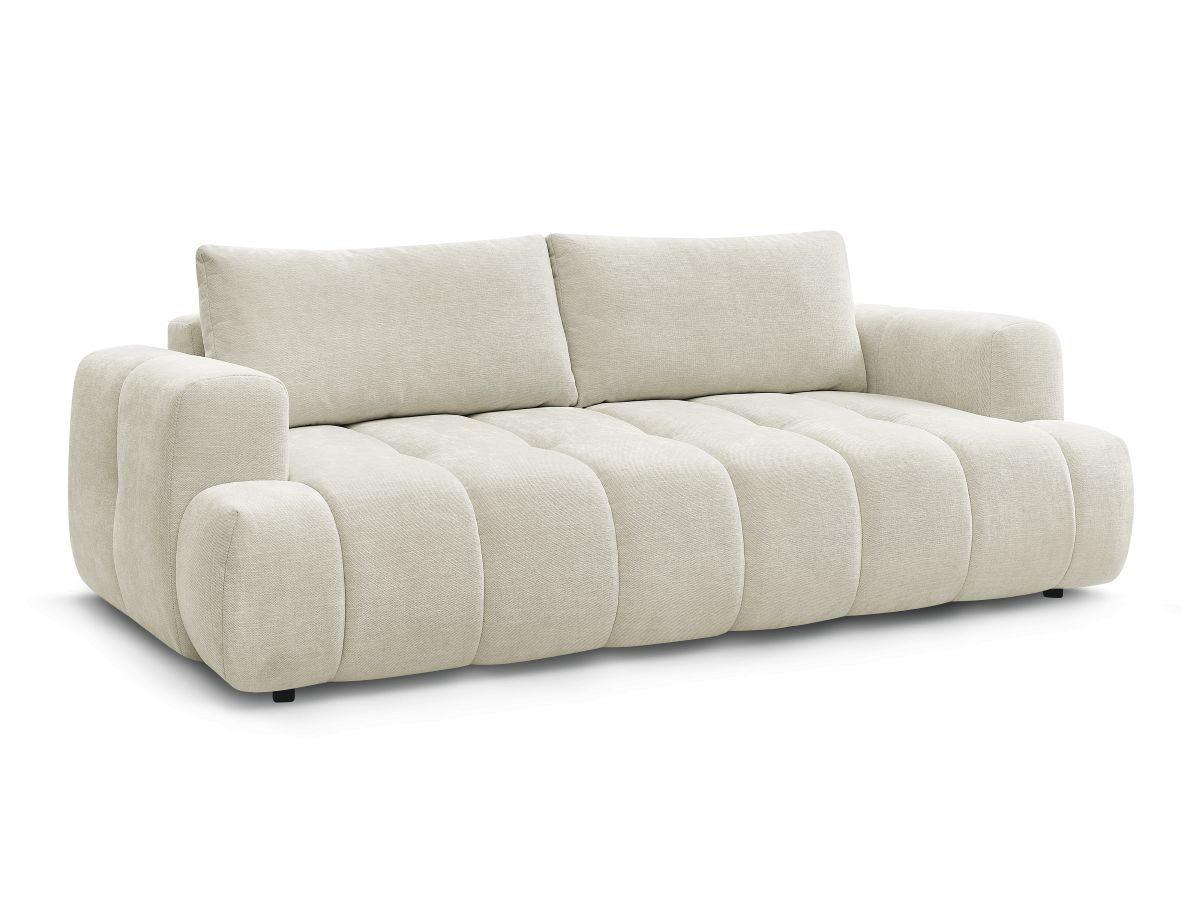 Rett sovesofa 3-seter FUJI i glatt stoff
