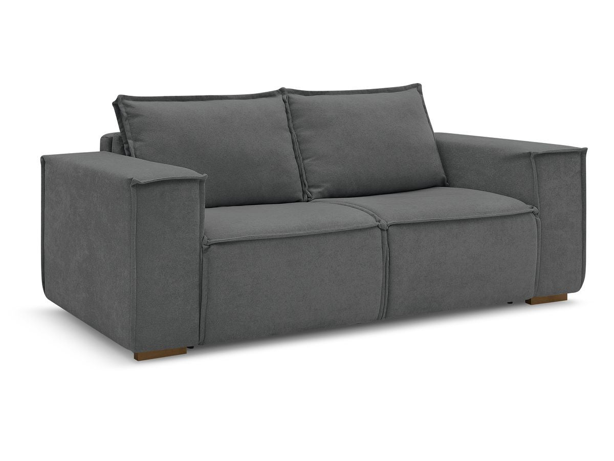 Rett sovesofa CHELSEA med hurtigåpning i teksturert stoff