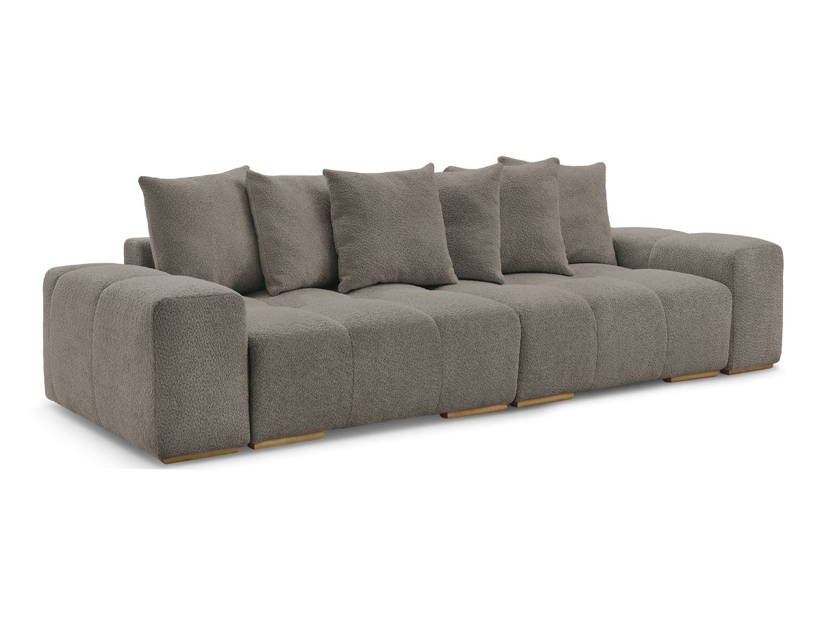 Rett sovesofa med oppbevaring ANAKIN i bouclé-stoff