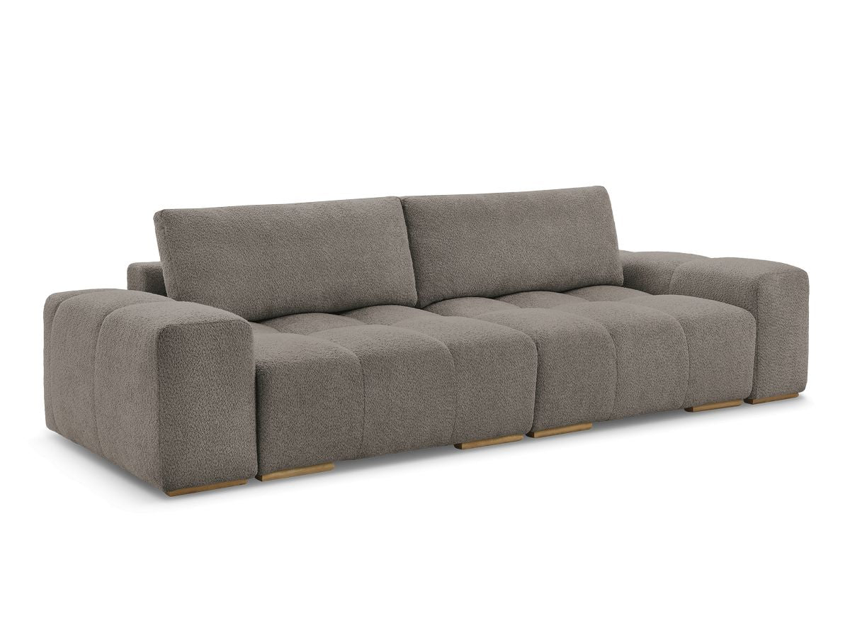 Rett sovesofa med oppbevaring ANAKIN i bouclé-stoff