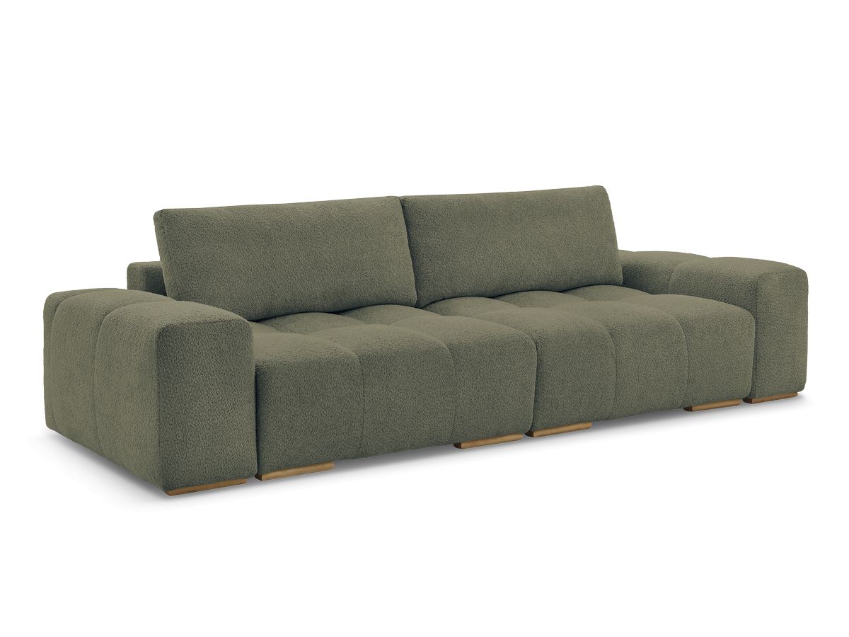 Rett sovesofa med oppbevaring ANAKIN i bouclé-stoff