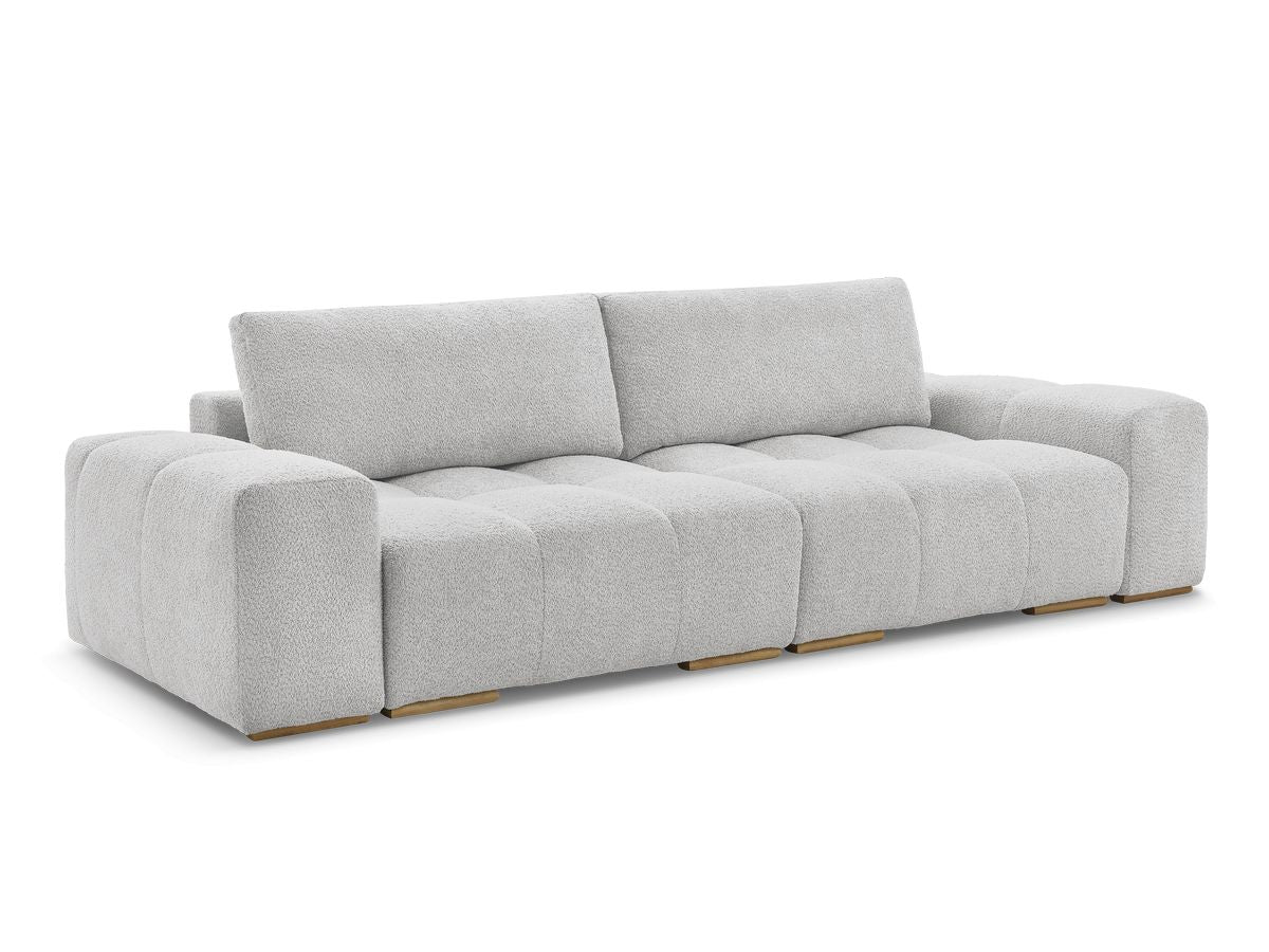 Rett sovesofa med oppbevaring ANAKIN i bouclé-stoff