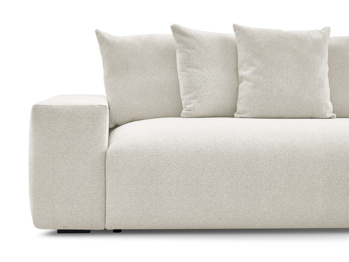 Rett sovesofa med oppbevaring VOLTAIRE i melert stoff