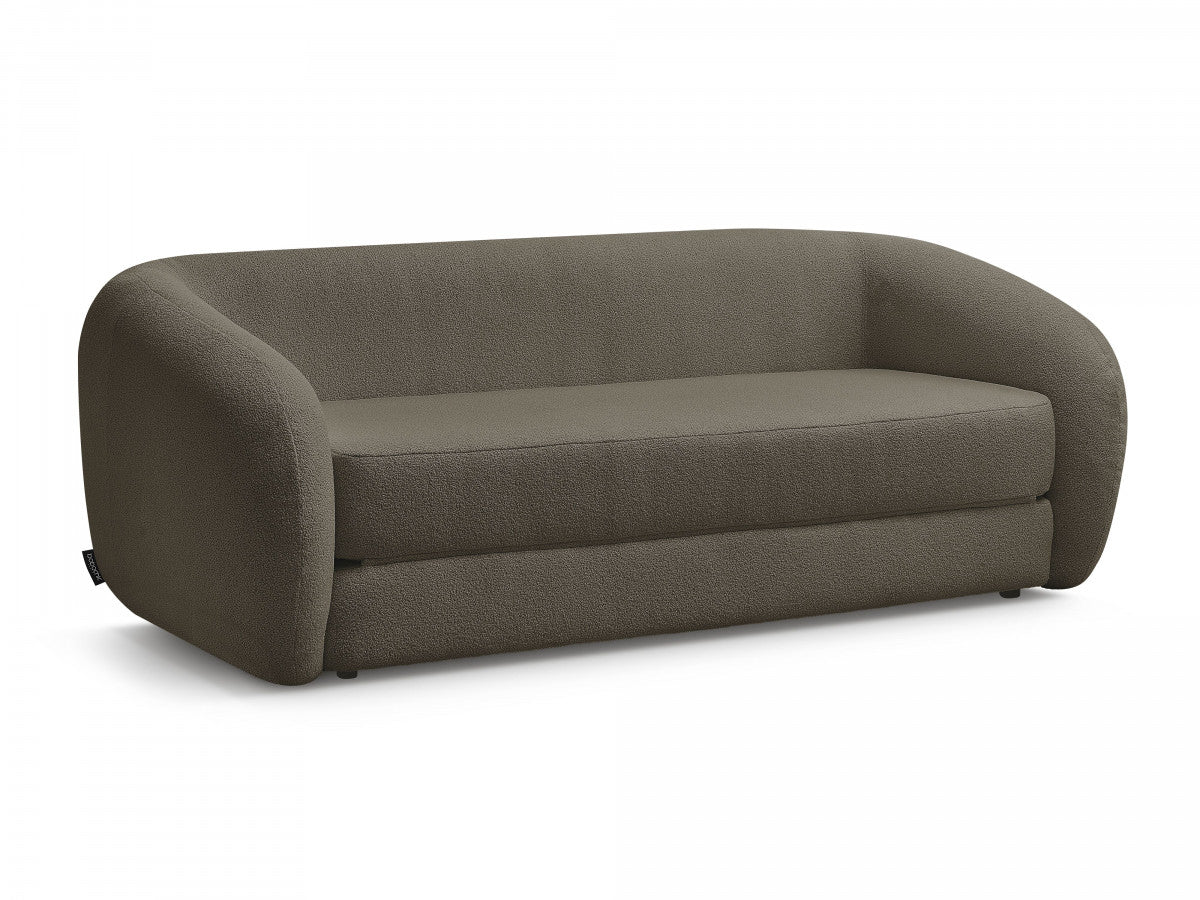 Rett sovesofa med hurtigåpning NEYO i bouclé-stoff