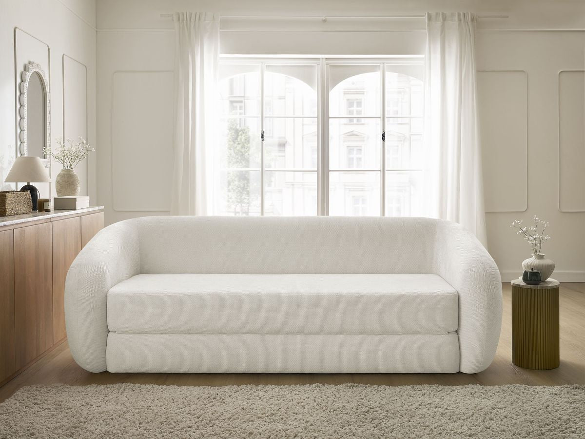 Rett sovesofa med hurtigåpning NEYO i glatt stoff