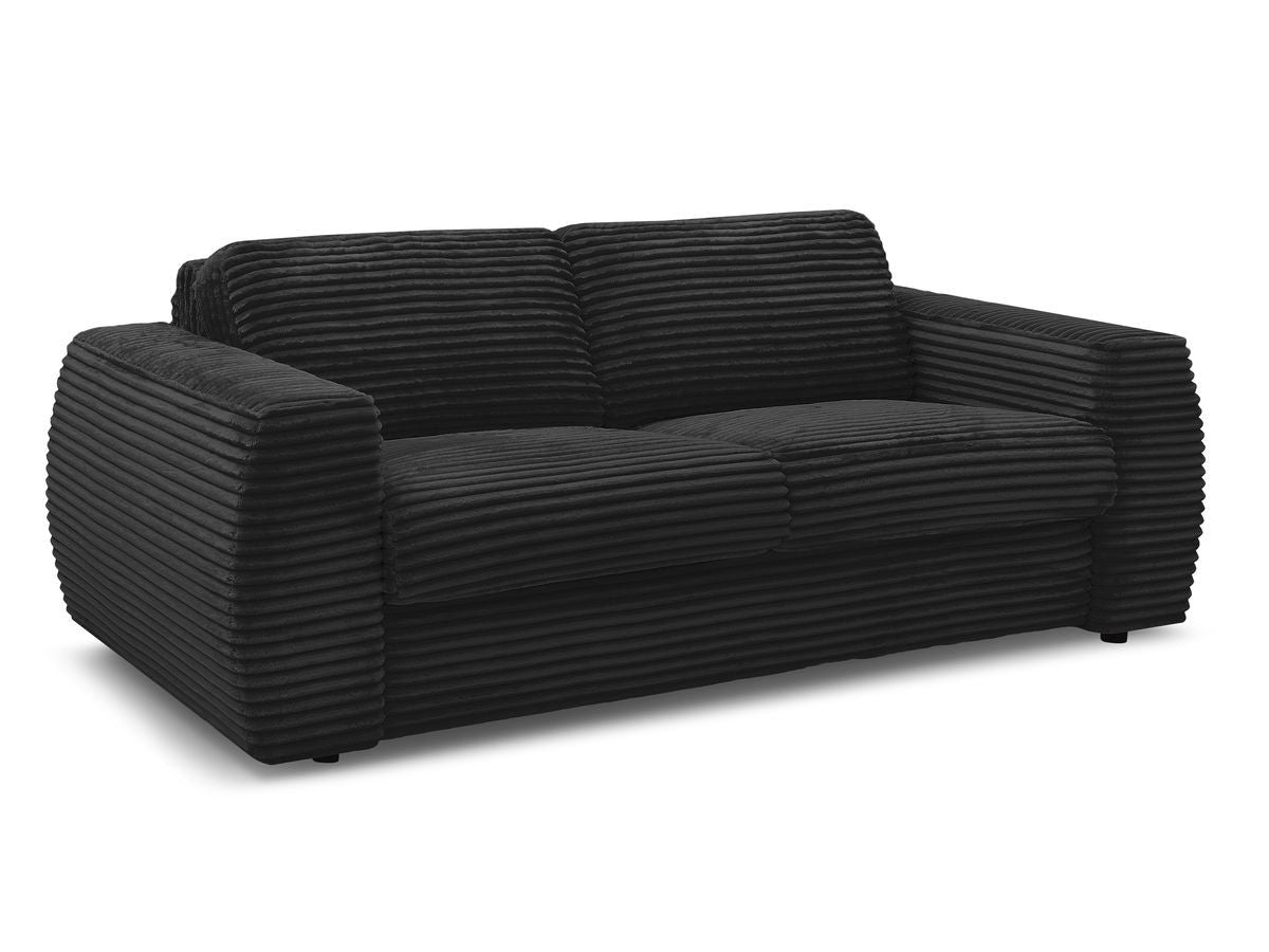 Rett sovesofa HUGO med hurtigåpning i grovkord
