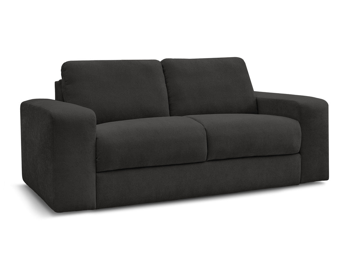 Rett sovesofa IBIZA med hurtigåpning i teksturert stoff