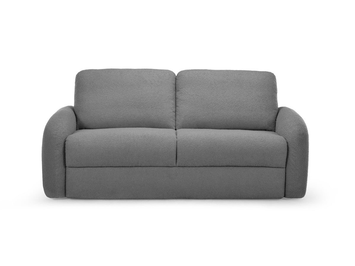 Rett sovesofa KENAN med hurtigåpning i bouclé-stoff