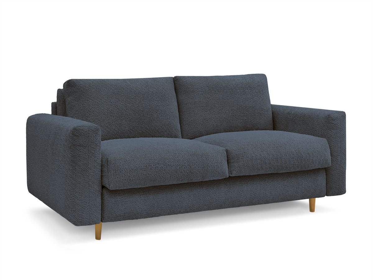 Rett sovesofa NYHET COCOONE med hurtigåpning i bouclé-stoff