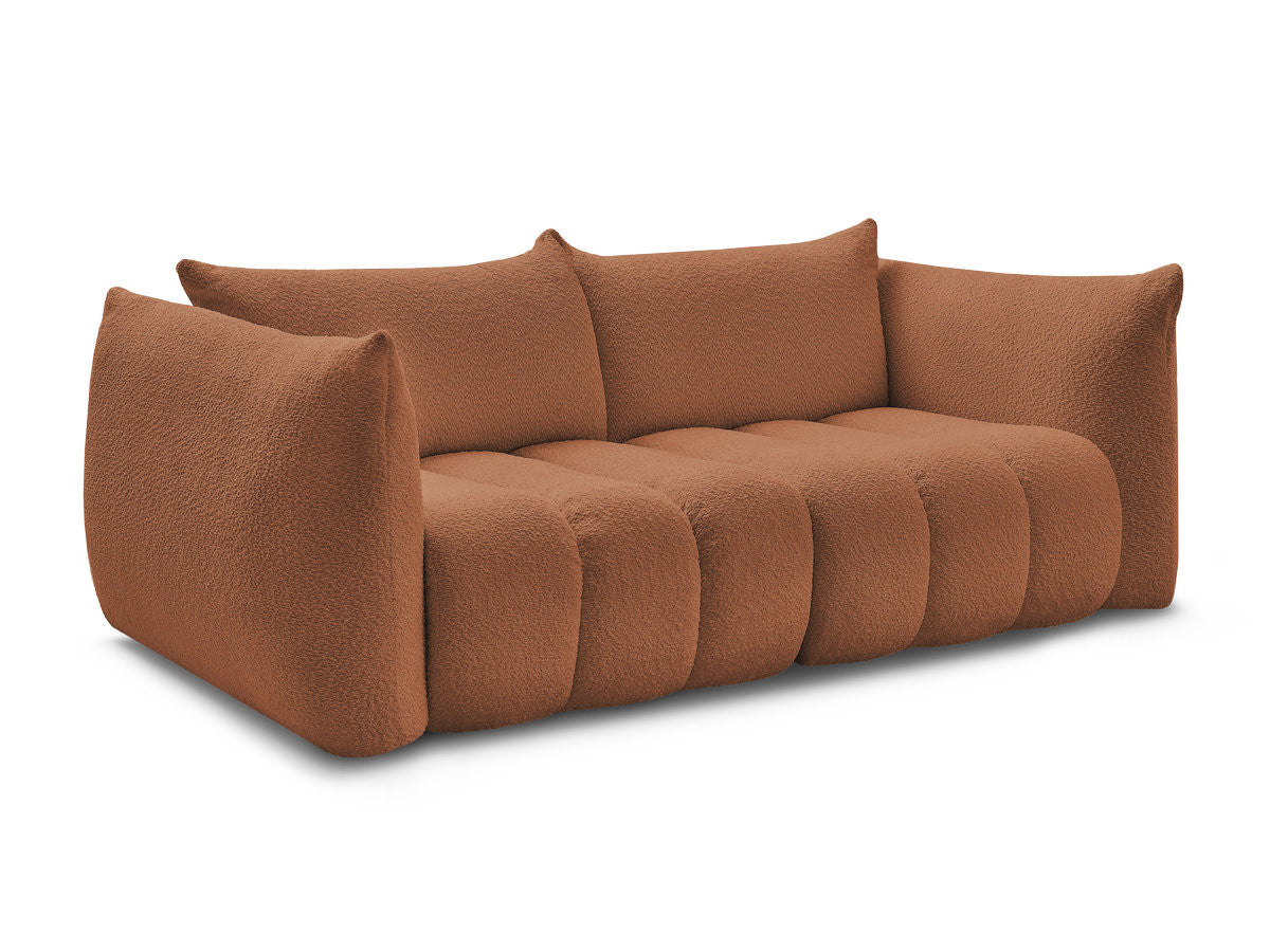 Rett sofa 3-seter AZRA i bouclé-stoff