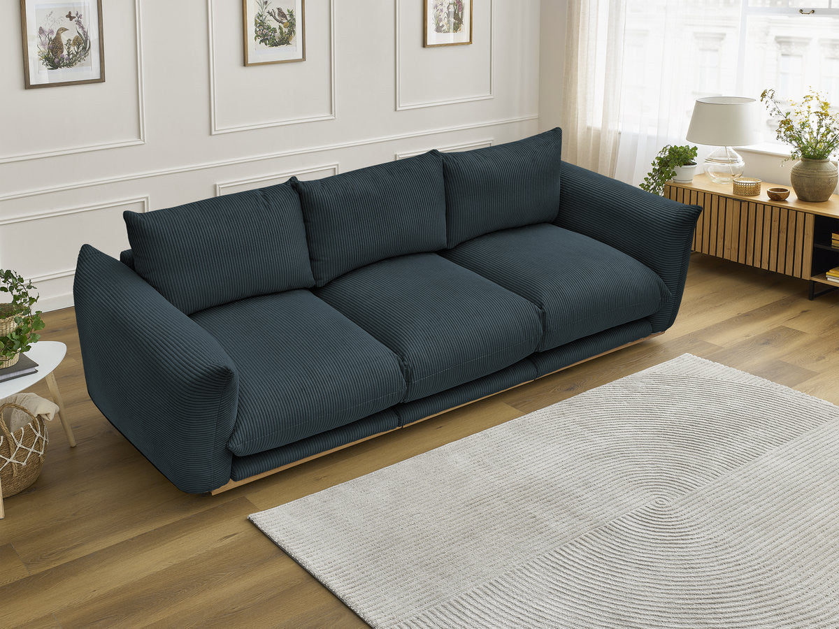 Rett sofa 3-seter ERNEST i kordfløyel