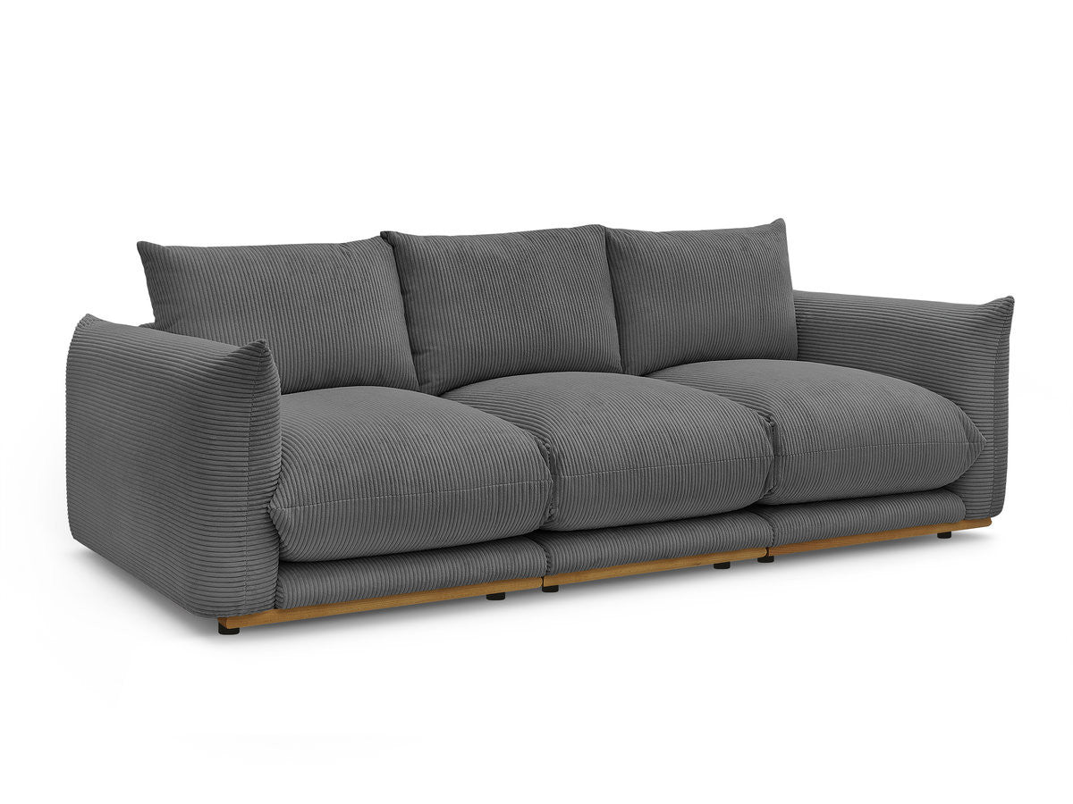 Rett sofa 3-seter ERNEST i kordfløyel