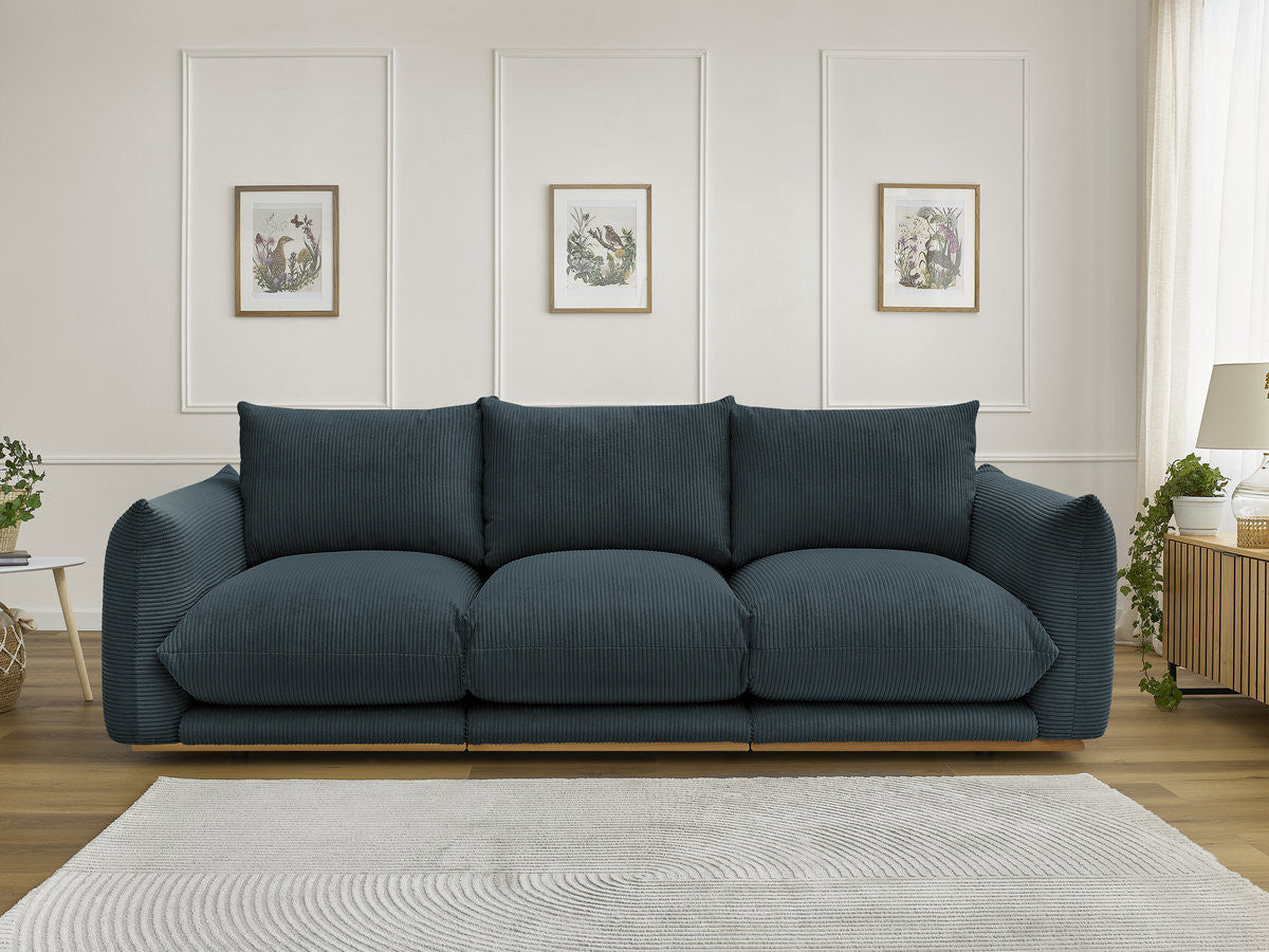 Rett sofa 3-seter ERNEST i kordfløyel