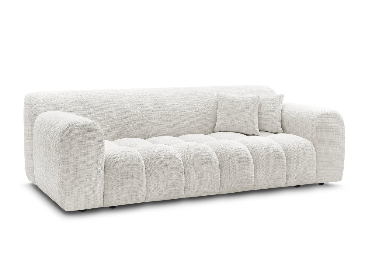 Rett sofa 3-seter MELISSE i teksturert stoff