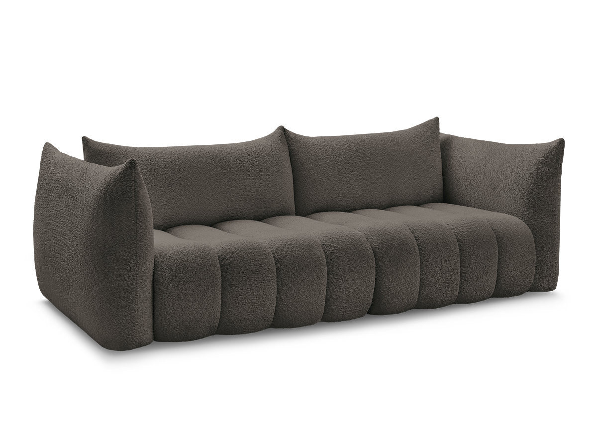 Rett sofa 4-seter AZRA i bouclé-stoff
