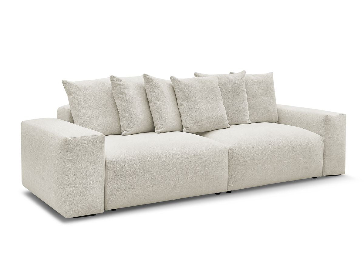 Rett sofa 4-seter VOLTAIRE i melert stoff