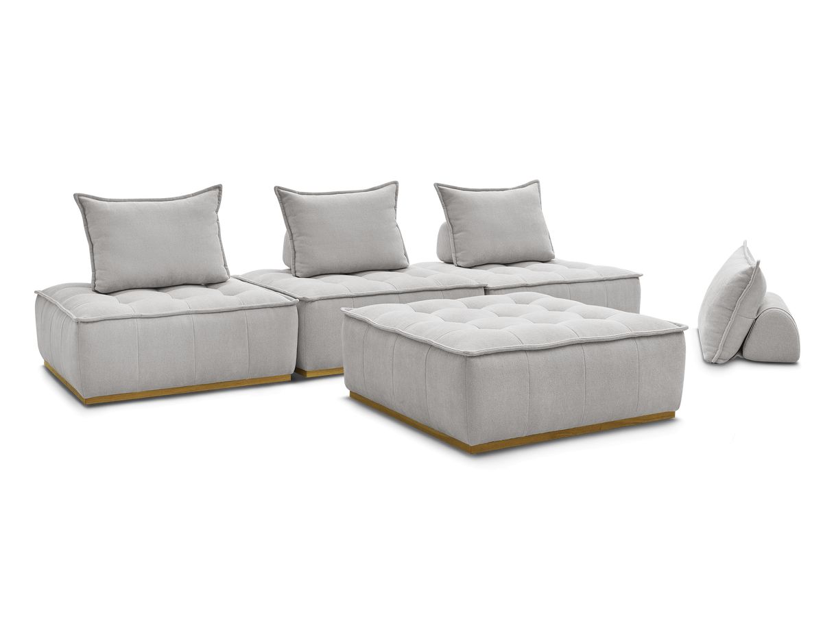Rett sofa modulær ELISA med 4 sittemoduler 1-seter