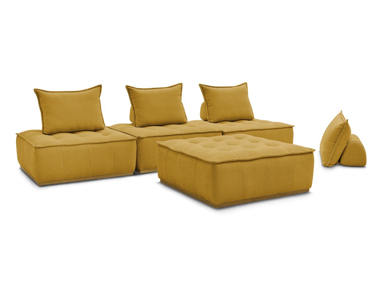 Rett sofa modulær ELISA med 4 sittemoduler 1-seter