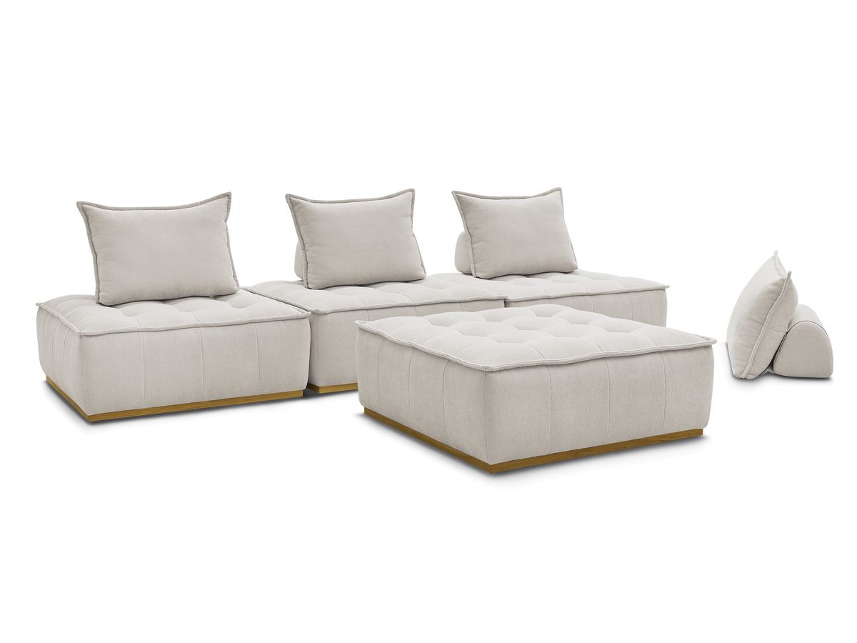 Rett sofa modulær ELISA med 4 sittemoduler 1-seter