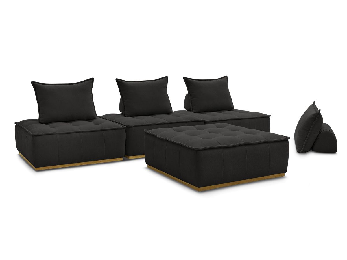 Rett sofa modulær ELISA med 4 sittemoduler 1-seter