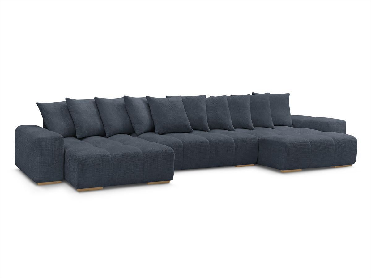U-sovesofa med oppbevaring ANAKIN i teksturert stoff