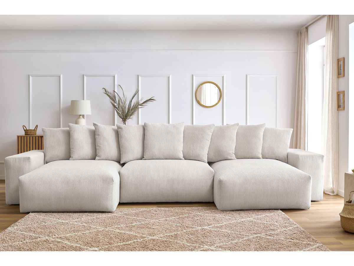 U-sovesofa med oppbevaring VOLTAIRE