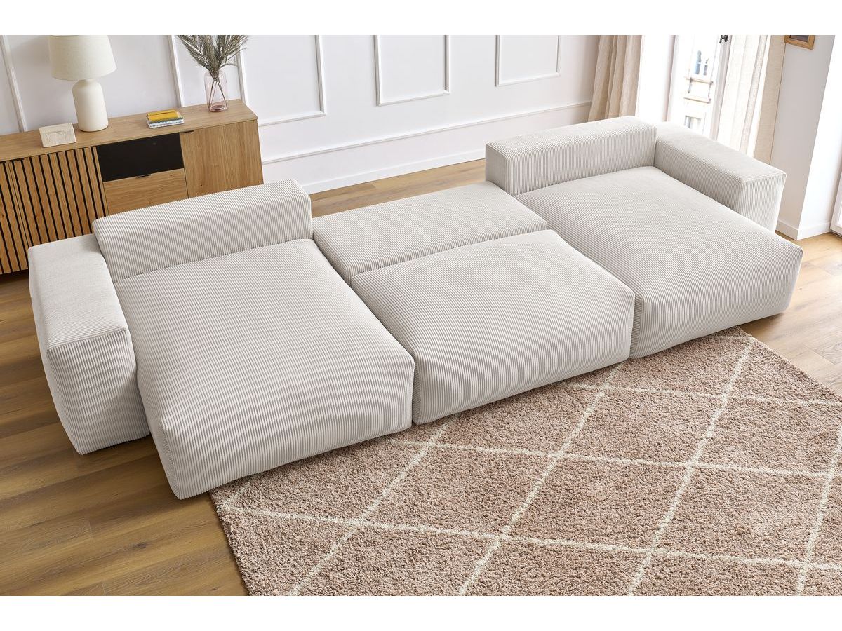 U-sovesofa med oppbevaring VOLTAIRE