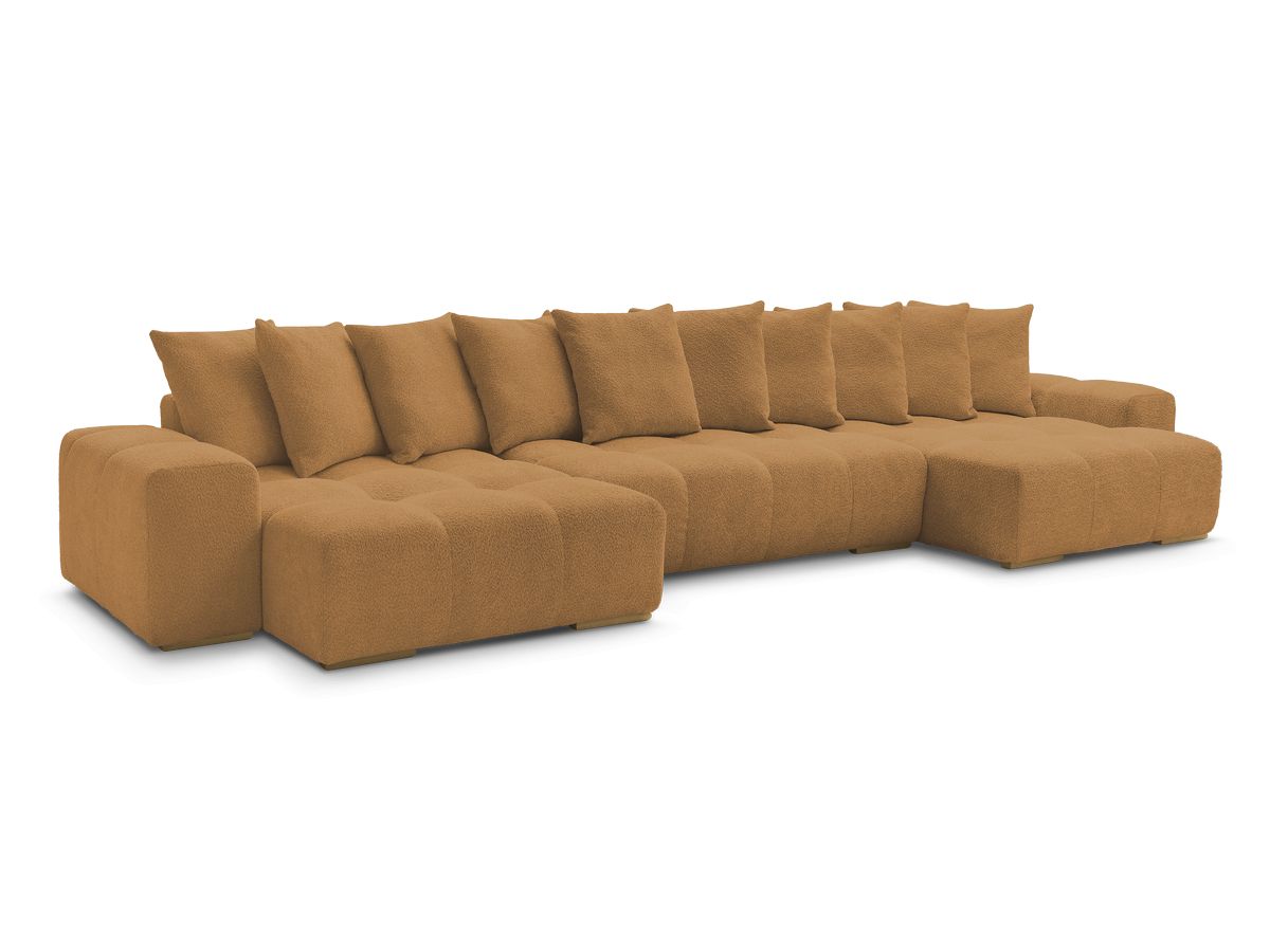 U-sofa ANAKIN i bouclé-stoff