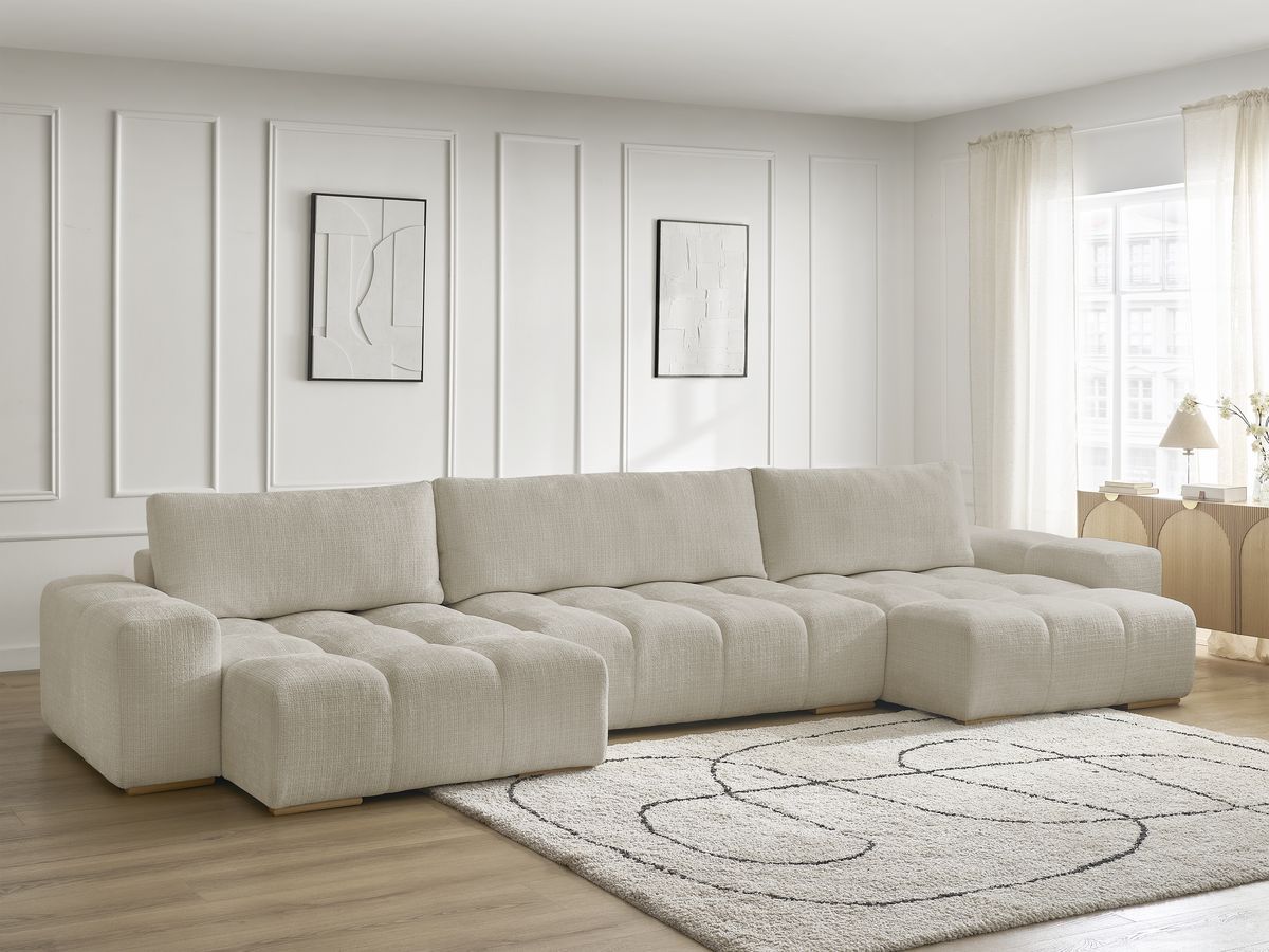U-sofa ANAKIN i teksturert stoff
