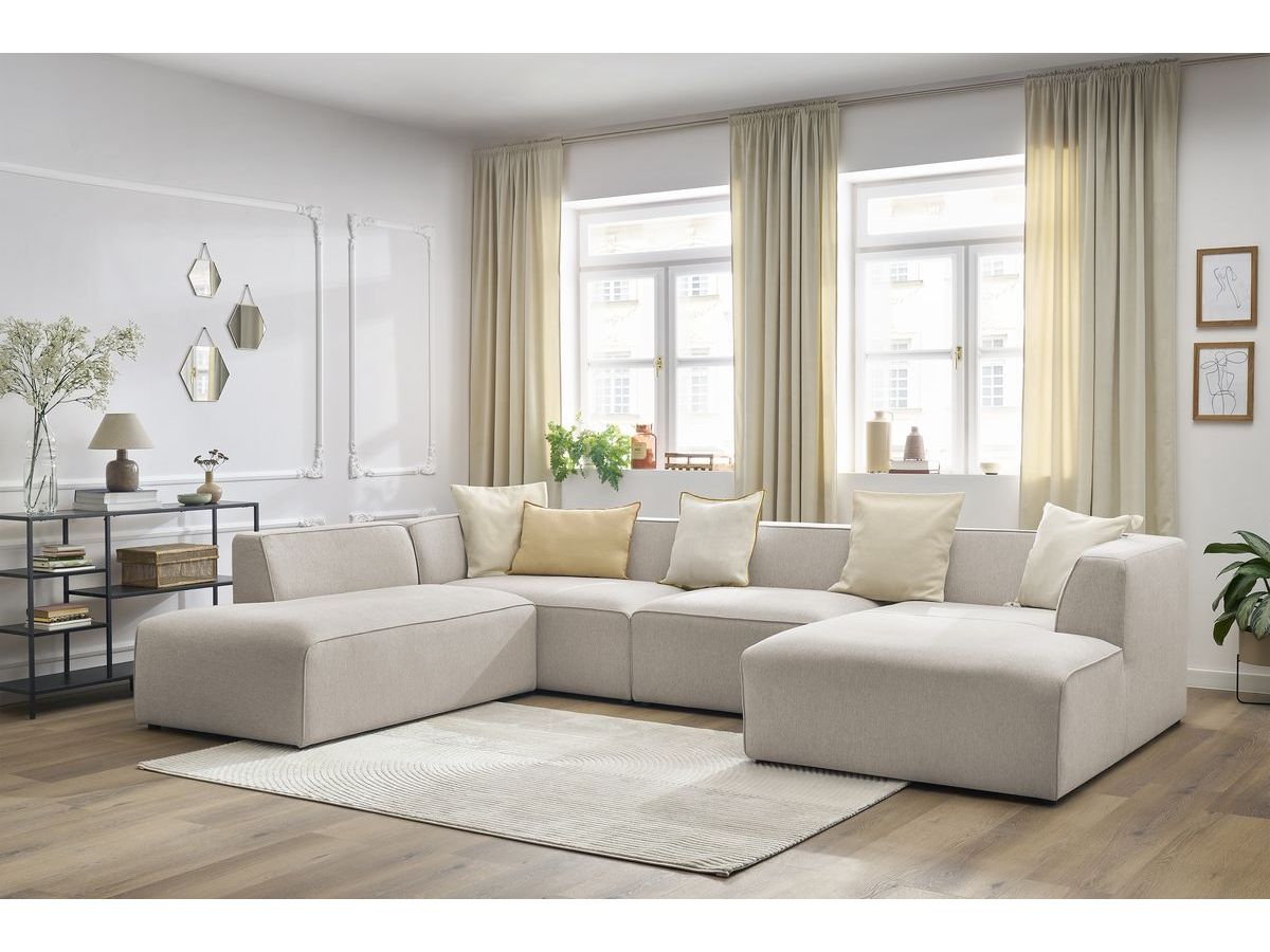 U-sofa MEGEVE i melert stoff