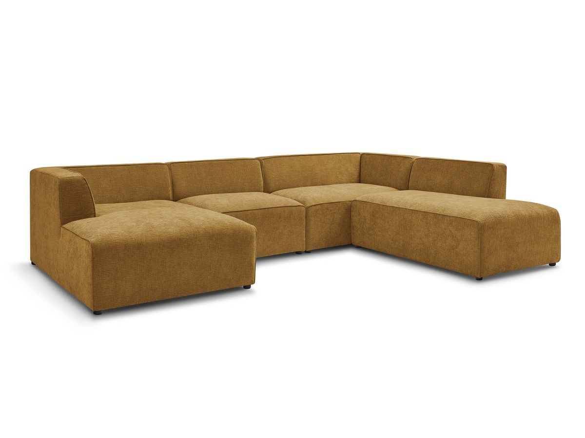 U-sofa MEGEVE i teksturert stoff